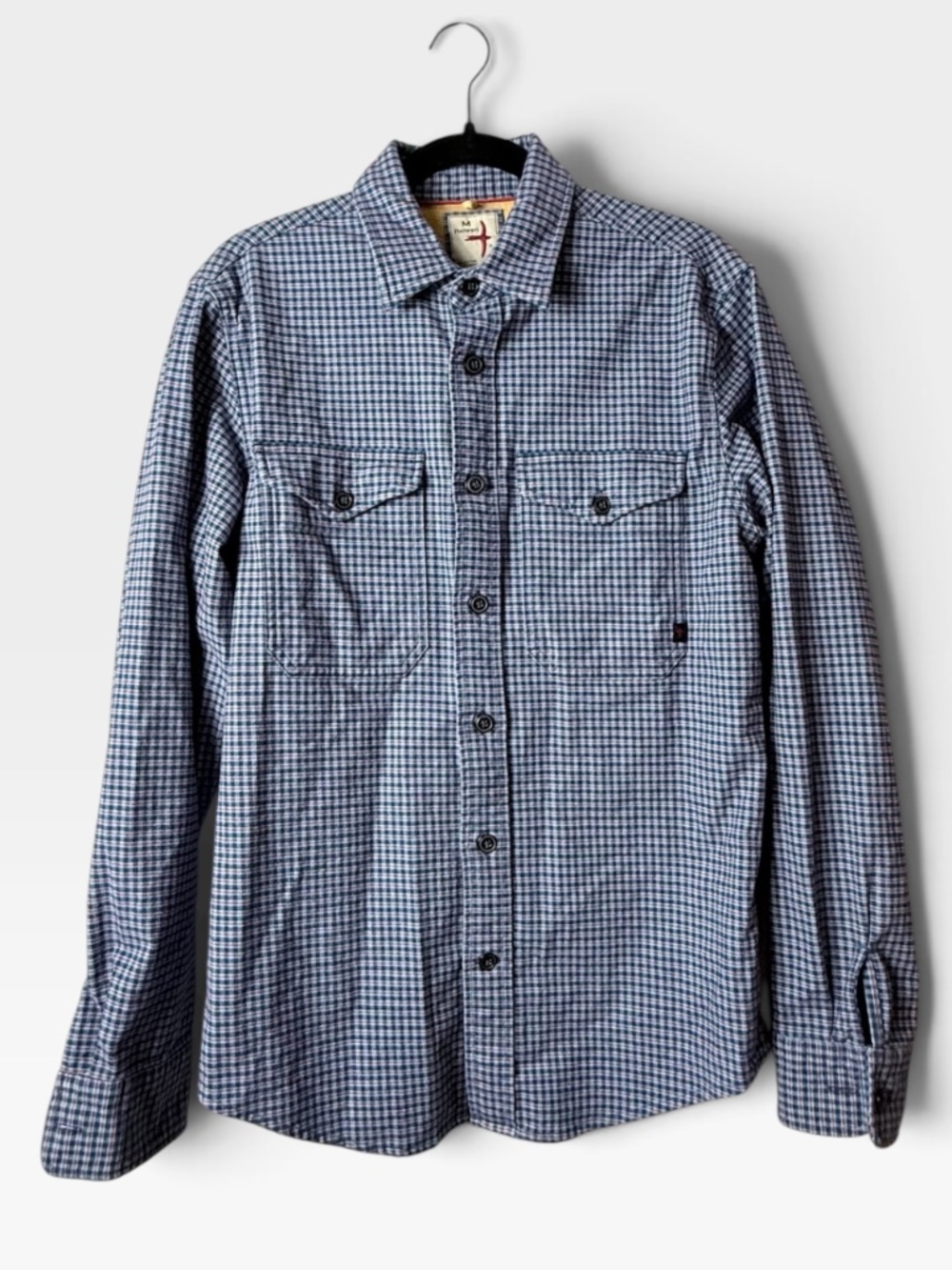 Relwen Utility Workshirt Men's Size Medium Blue Red Plaid Fall (H)